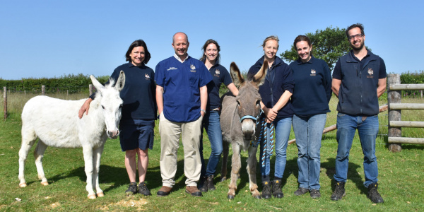 Rocky and Frank with vet team