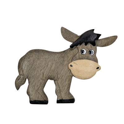 Wooden Donkey Magnet