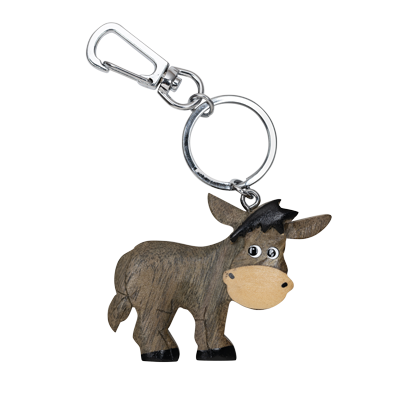 Wooden Donkey Keyring