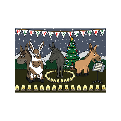 Carols by Candlelight Donkey Card