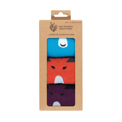 Organic Cotton Donkey Socks (Boxed)