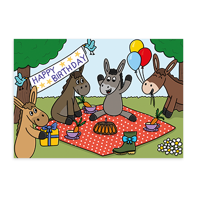 Birthday Picnic Christmas card