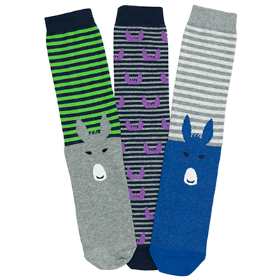 D22061 Pack of 3 Donkey Socks