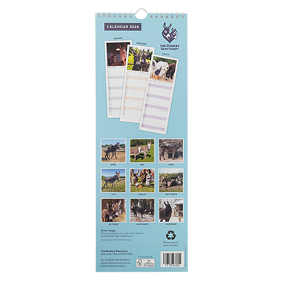 2024 Donkey Sanctuary Slim Calendar.