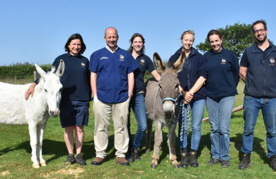 Rocky and Frank with vet team