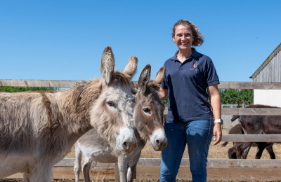 Jenna Goldby with Rosie and Maggie