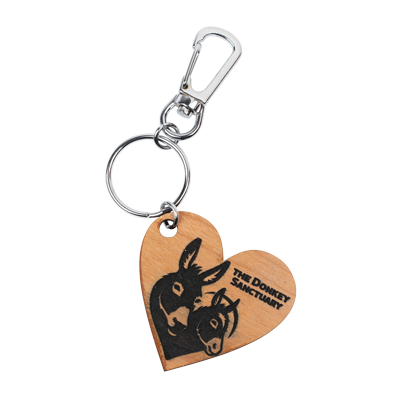 Wooden Heart Keyring