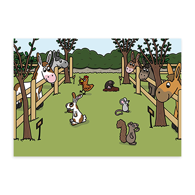 Animal Friends Greetings Card