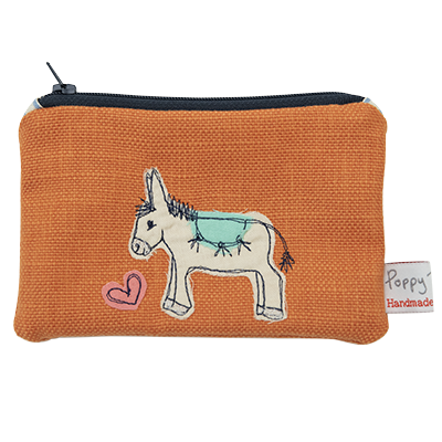 Poppy Treffry Embroidered Medium Purse - Pumpkin